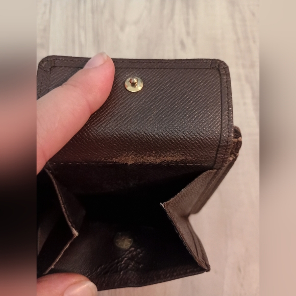 Authentic LOUIS VUITTON Damier Porte Monnaie  Wallet Brown - Picture 12 of 14